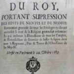 Révocation de l’Édit de Nantes (1685) : l’édit de Fontainebleau