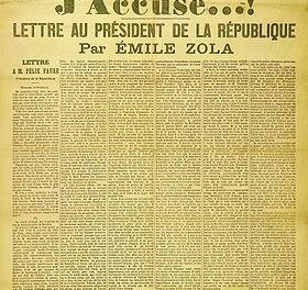J’accuse  Emile Zola – 13 janvier 1898