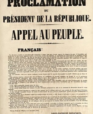 Proclamation de Louis Napoléon Bonaparte – 2 décembre 1851