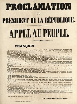 Proclamation de Louis Napoléon Bonaparte – 2 décembre 1851