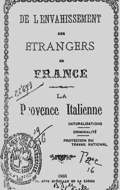 De l’envahissement des étrangers en France (1903)