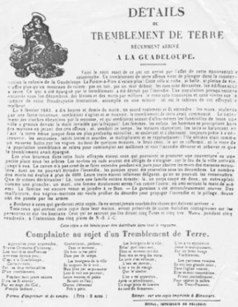 Campagne humanitaire et religiosité populaire devant une catastrophe majeure au XIXe siècle : une planche d’Épinal consacrée au tremblement de terre de la Guadeloupe (1843)