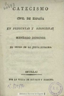 Le  catéchisme civil espagnol de 1808 (extraits)