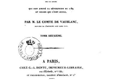Image illustrant l'article Mémoires_sur_la_Révolution_de_[...]Vaublanc_Vincent-Marie_bpt6k116237c de Clio Texte