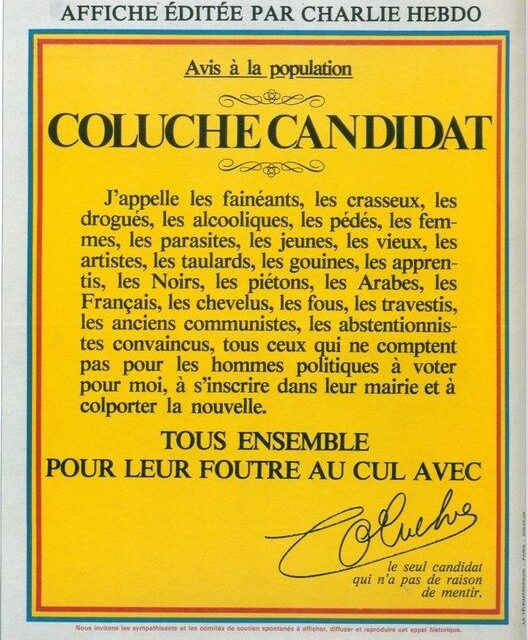 Coluche : histoire d&rsquo;un mec candidat à la présidentielle de 1981