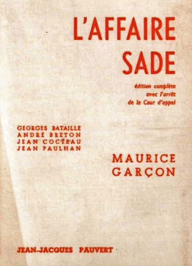 L’affaire Sade et la question de la liberté de publier -1956