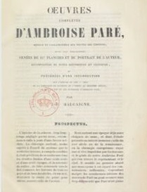 Réflexions d’Ambroise Paré sur le métier de chirurgien – 1575
