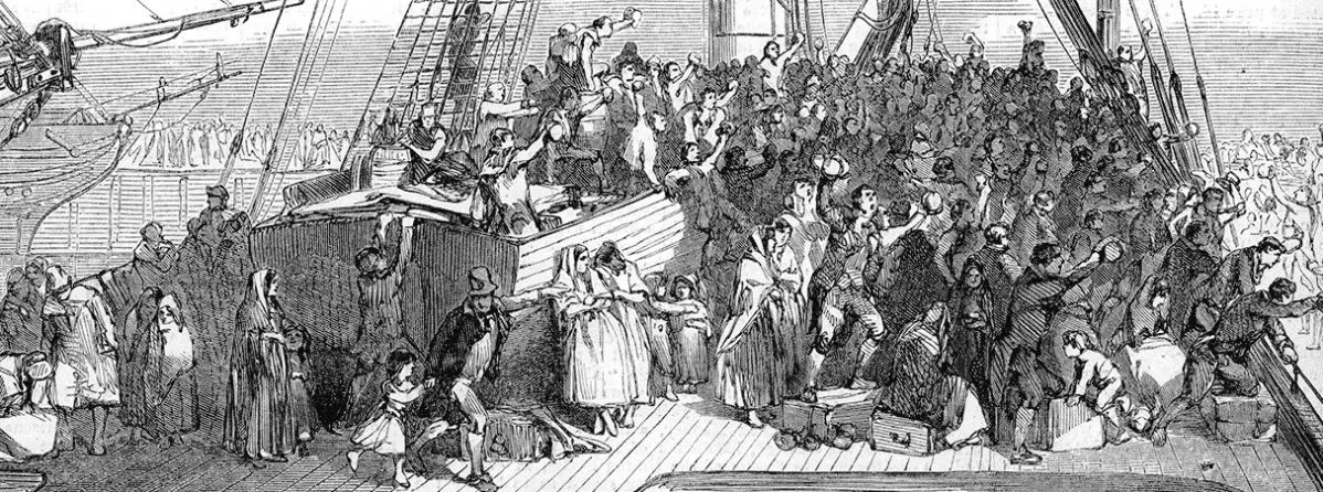 Une conséquence de la Grande famine irlandaise : migrer pour survivre – 1863
