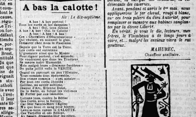 À bas la calotte ! chanson anticléricale – 1928