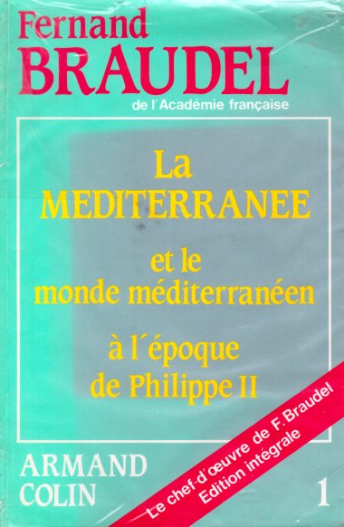 Fernand Braudel, La Méditerranée, Paris, 1946 (couverture de l'édition de 1966).